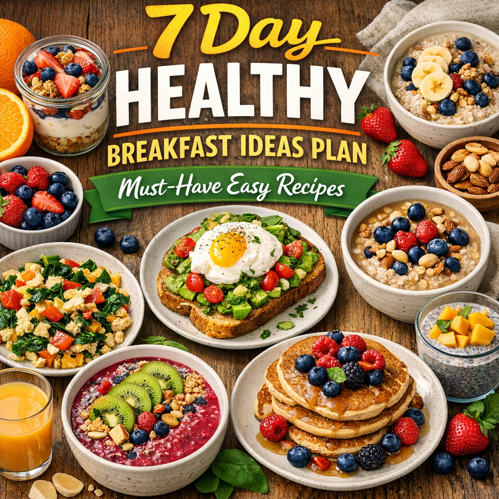 Illustration of 7 Day Healthy Breakfast Ideas Plan: Must-Have Easy Recipes