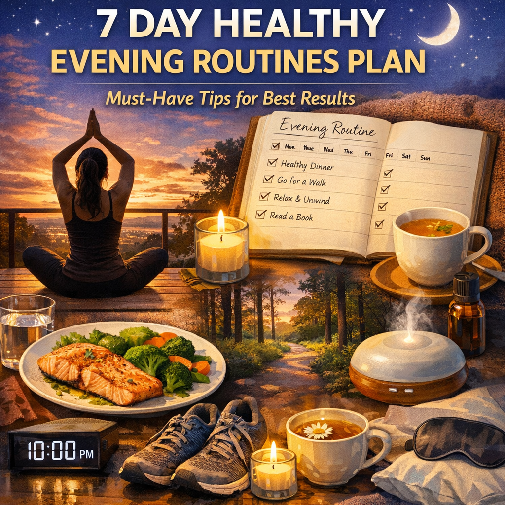 Illustration of 7 Day Healthy Evening Routines Plan: Must-Have Tips for Best Results