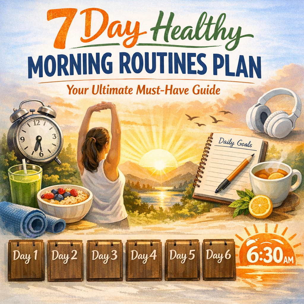 Illustration of 7 Day Healthy Morning Routines Plan: Your Ultimate Must-Have Guide