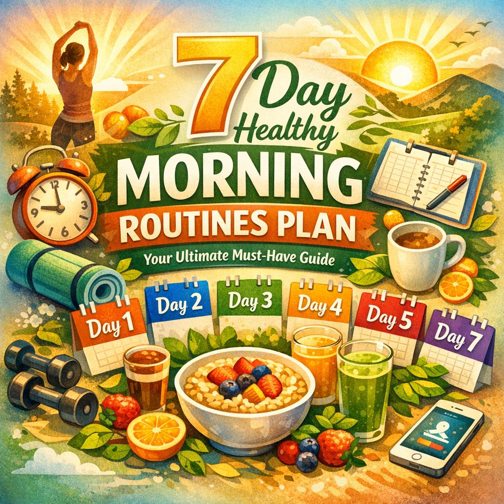Illustration of 7 Day Healthy Morning Routines Plan: Your Ultimate Must-Have Guide