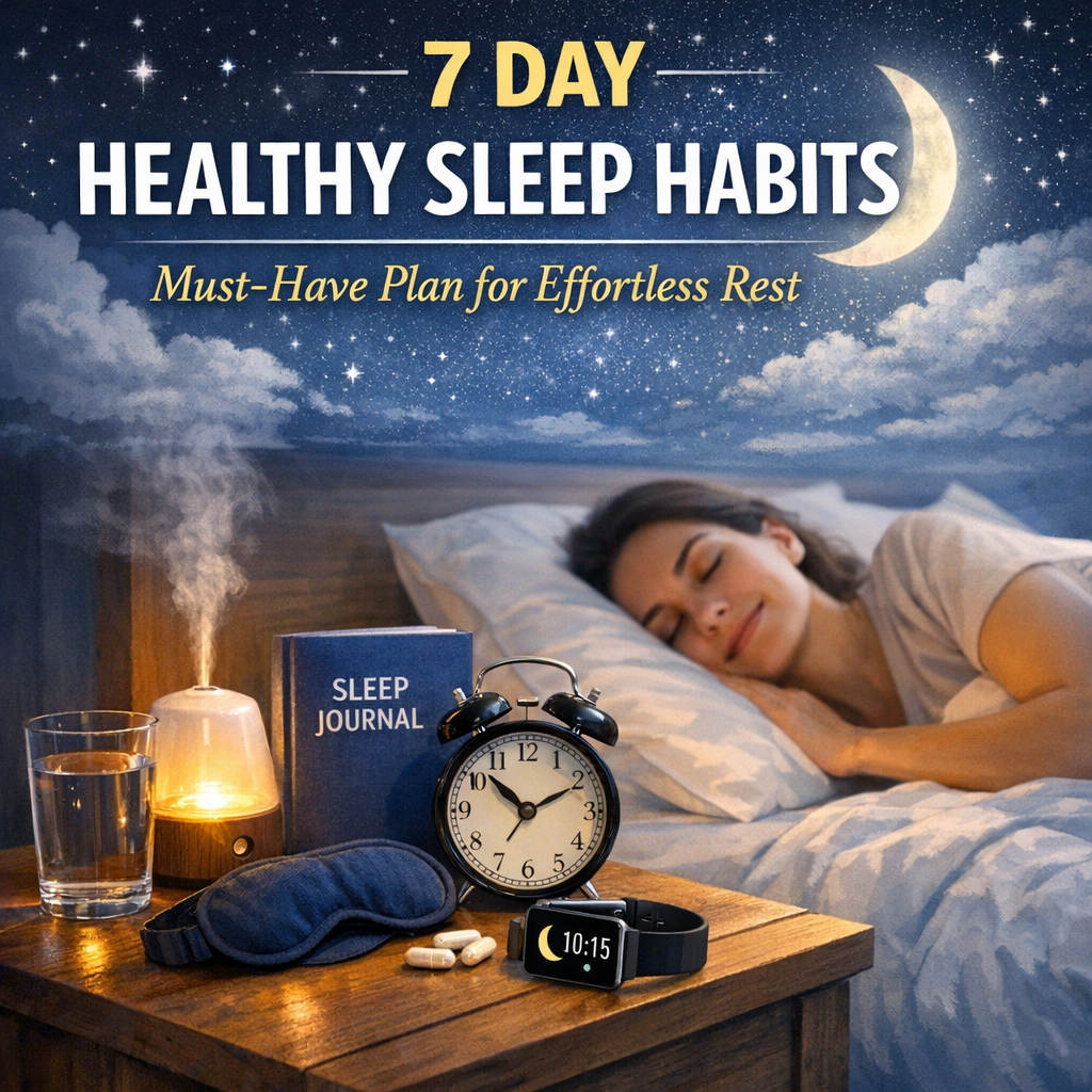 Illustration of 7 Day Healthy Sleep Habits: Must-Have Plan for Effortless Rest