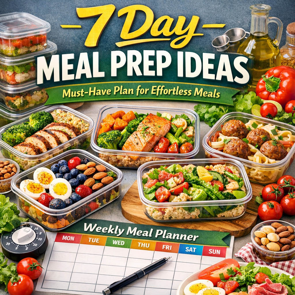 Illustration of 7 Day Meal Prep Ideas: Must-Have Plan for Effortless Meals