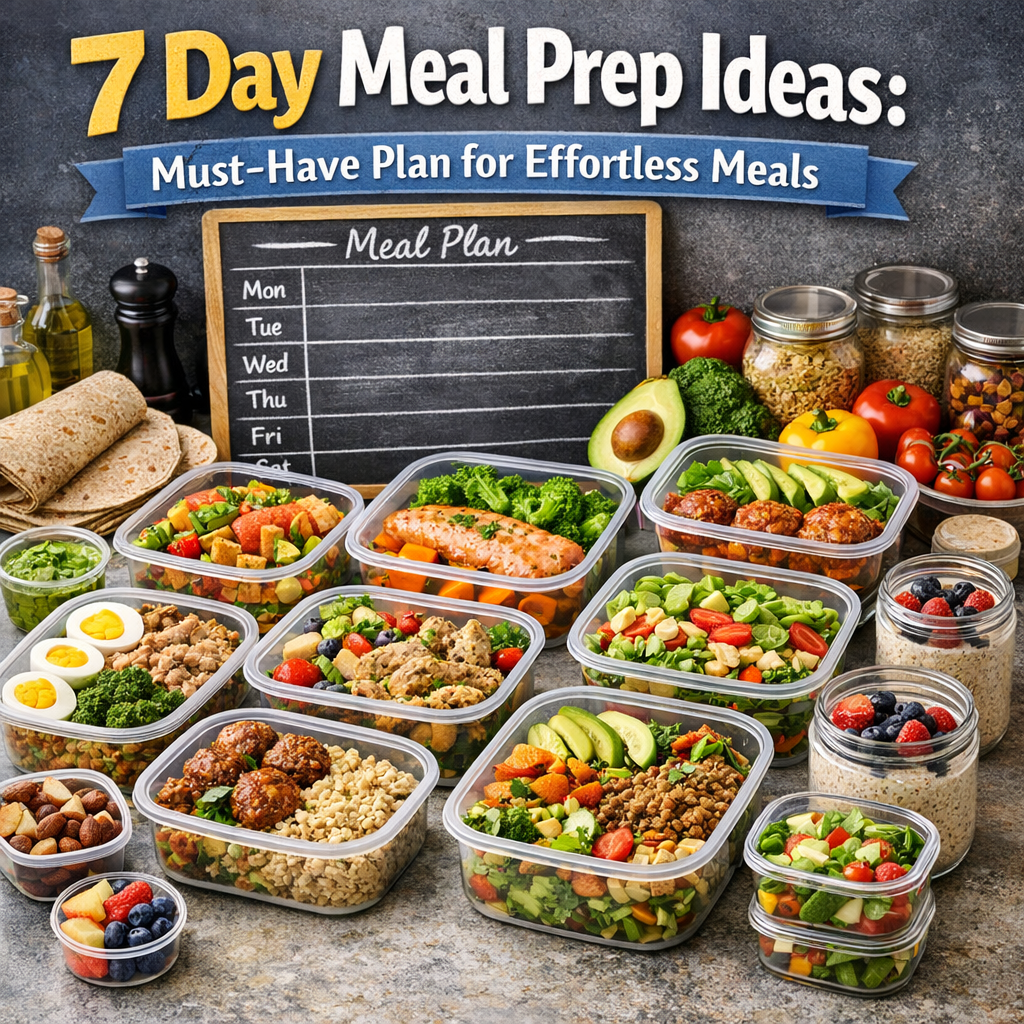 Illustration of 7 Day Meal Prep Ideas: Must-Have Plan for Effortless Meals