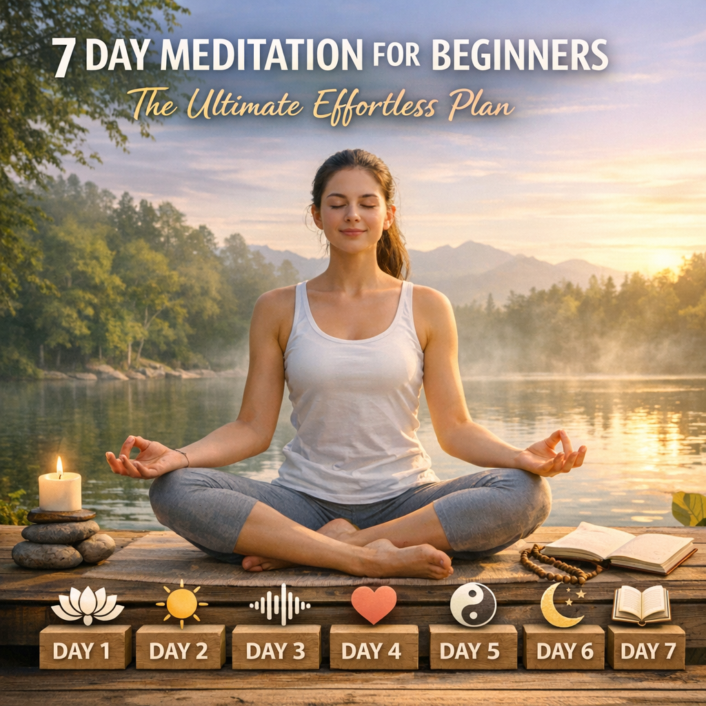 Illustration of 7 Day Meditation for Beginners: The Ultimate Effortless Plan