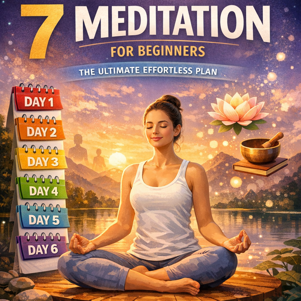 Illustration of 7 Day Meditation for Beginners: The Ultimate Effortless Plan