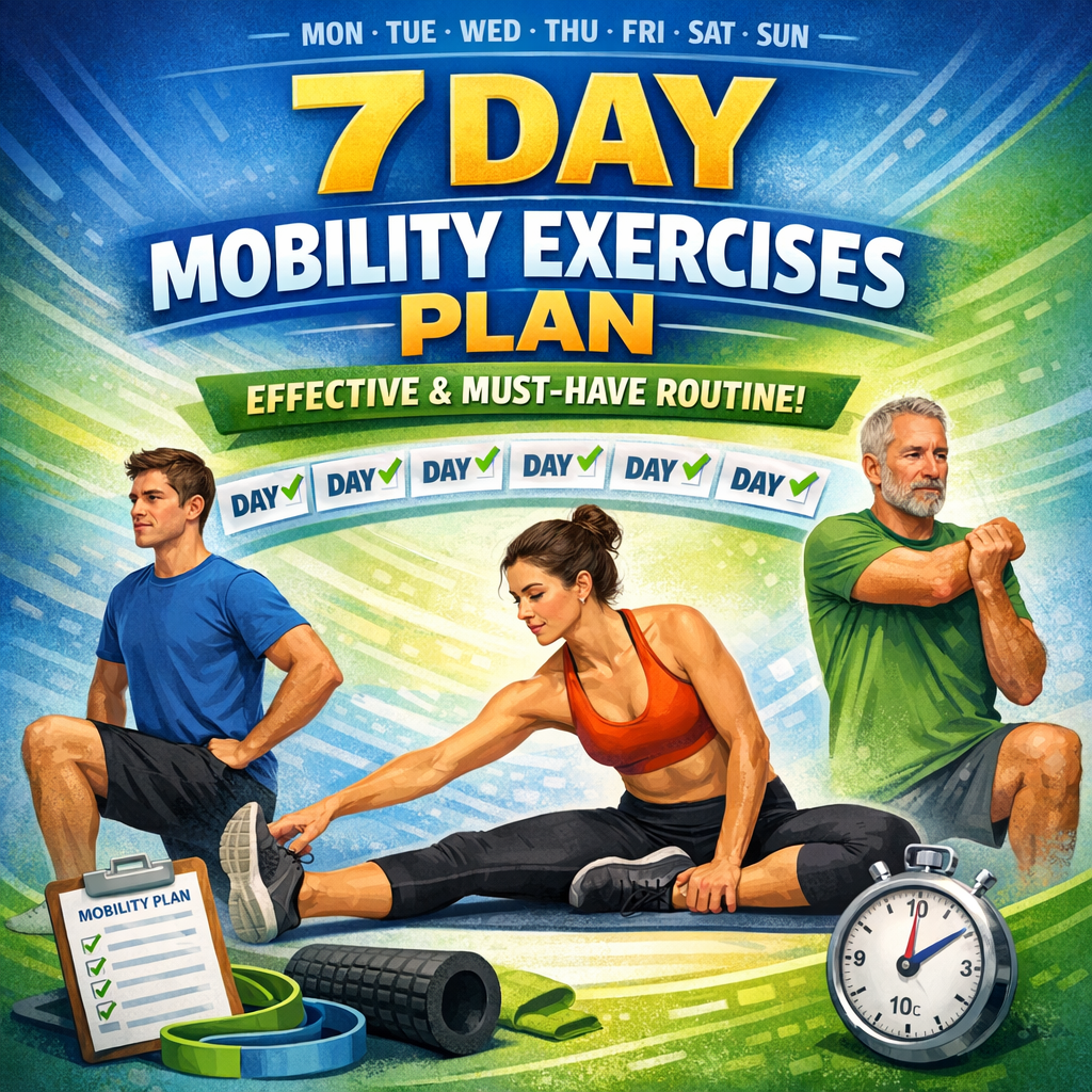 Illustration of 7 Day Mobility Exercises Plan: Effective & Must-Have Routine