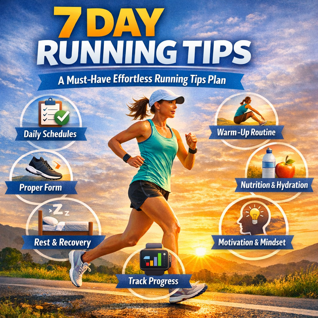 Illustration of 7 Day Running Tips: A Must-Have Effortless Running Tips Plan