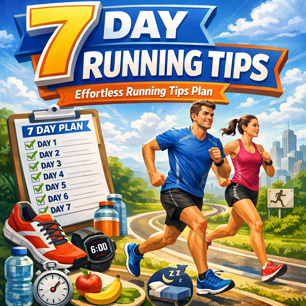 Illustration of 7 Day Running Tips: A Must-Have Effortless Running Tips Plan