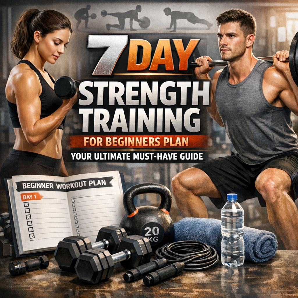 Illustration of 7 Day Strength Training for Beginners Plan: Your Ultimate Must-Have Guide