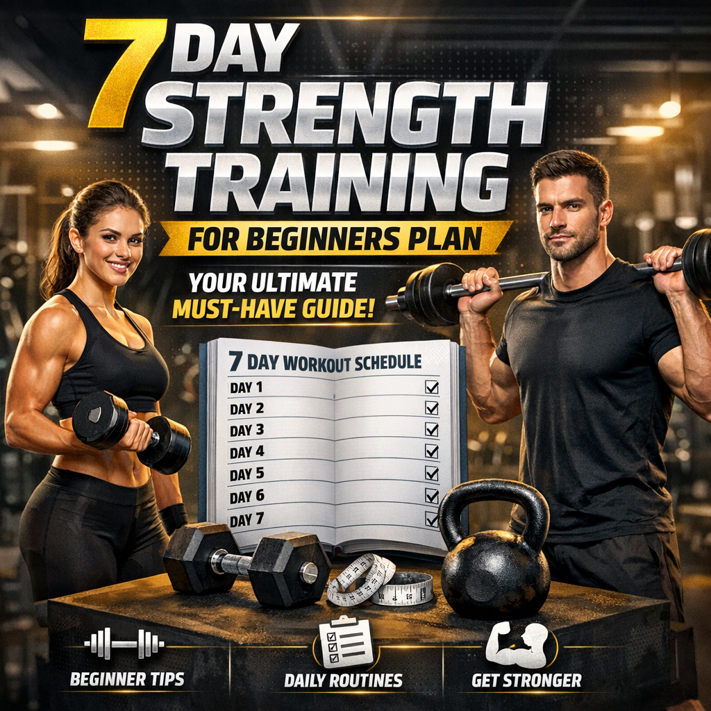Illustration of 7 Day Strength Training for Beginners Plan: Your Ultimate Must-Have Guide