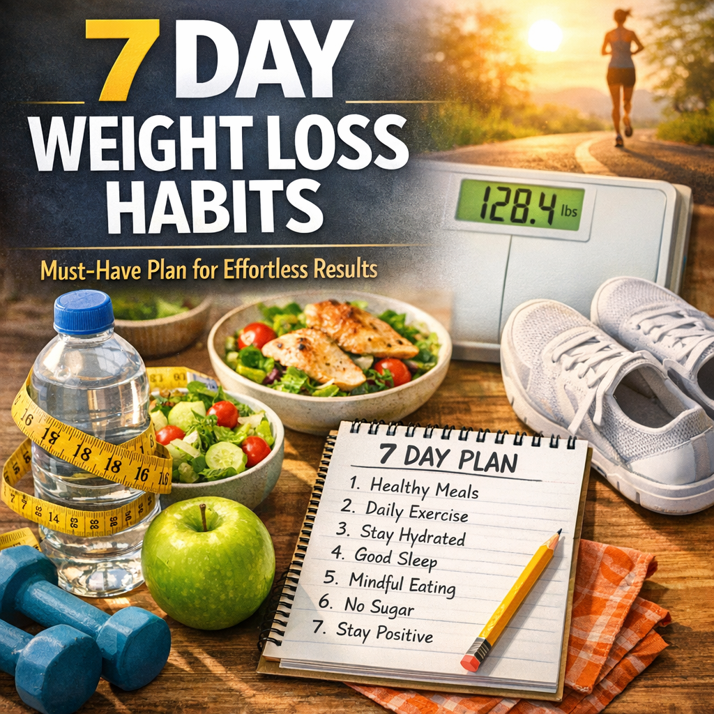 Illustration of 7 Day Weight Loss Habits: Must-Have Plan for Effortless Results
