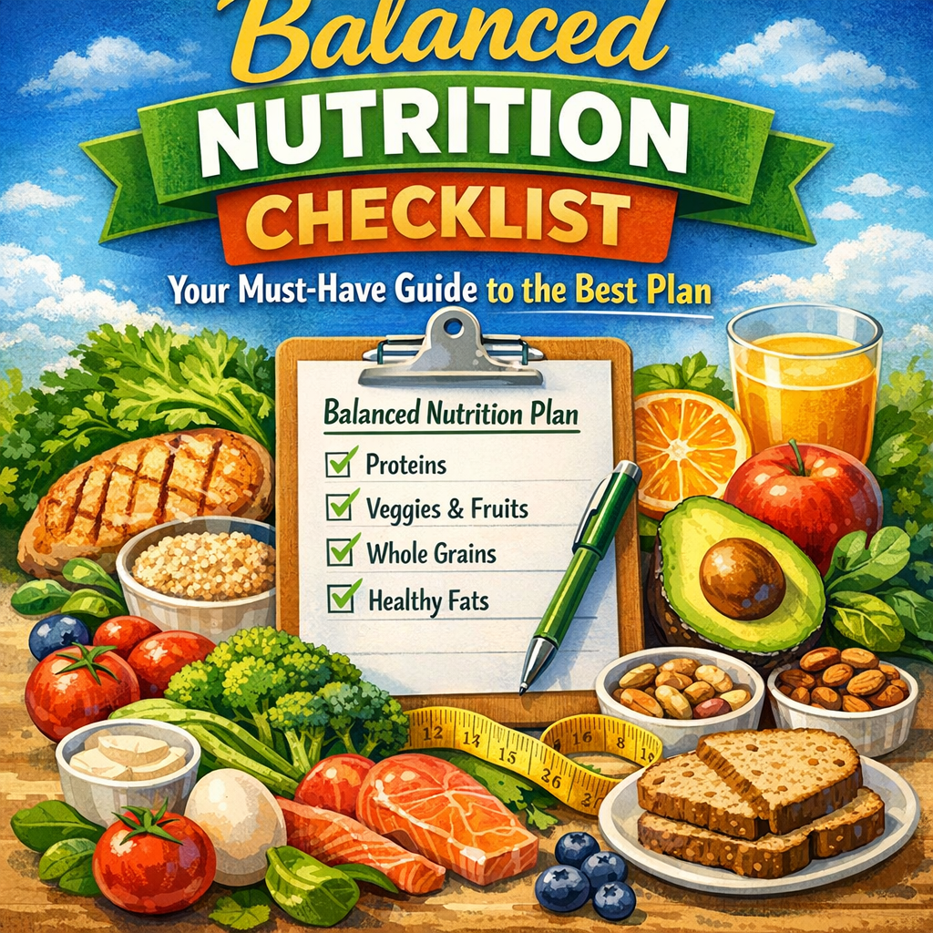 Illustration of Balanced Nutrition Checklist: Your Must-Have Guide to the Best Plan