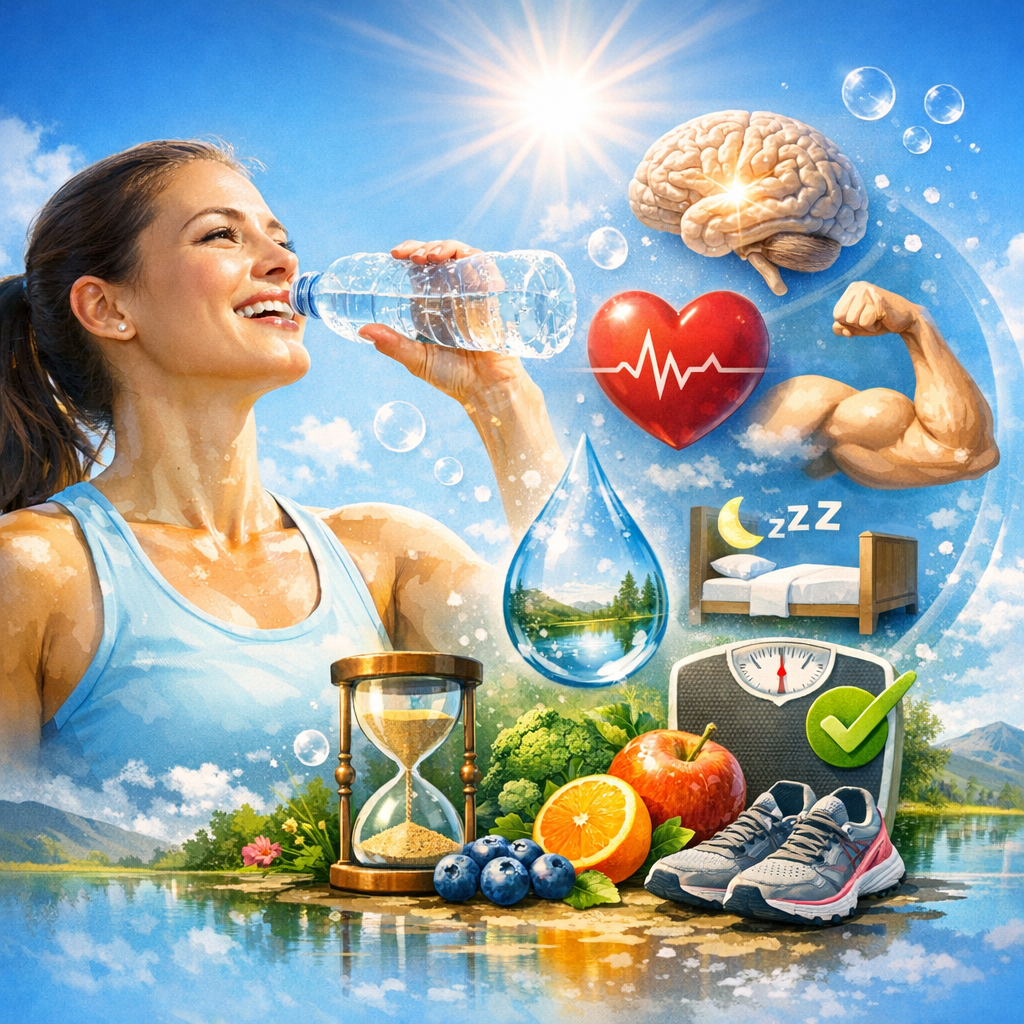Illustration of Benefits of Hydration Habits: Stunning Long-Term Health Advantages