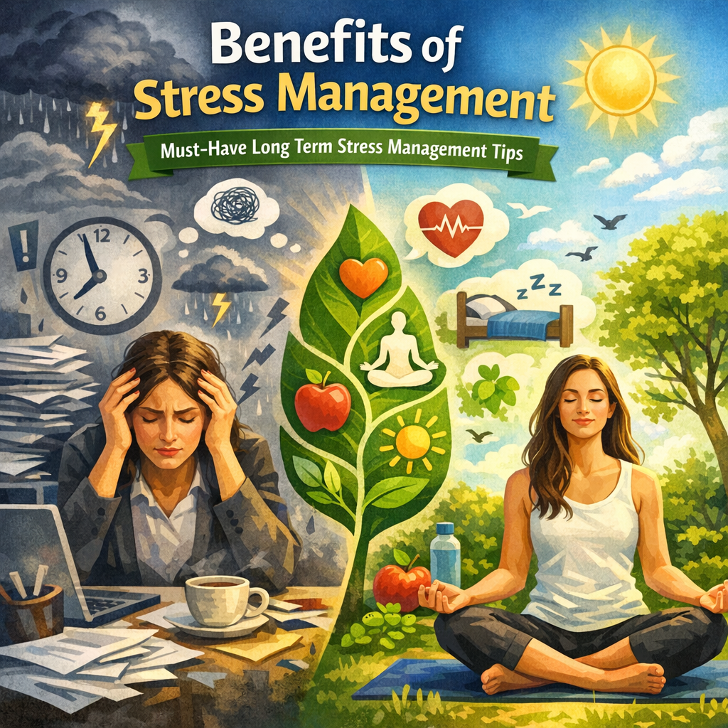 Illustration of Benefits of Stress Management: Must-Have Long Term Stress Management Tips