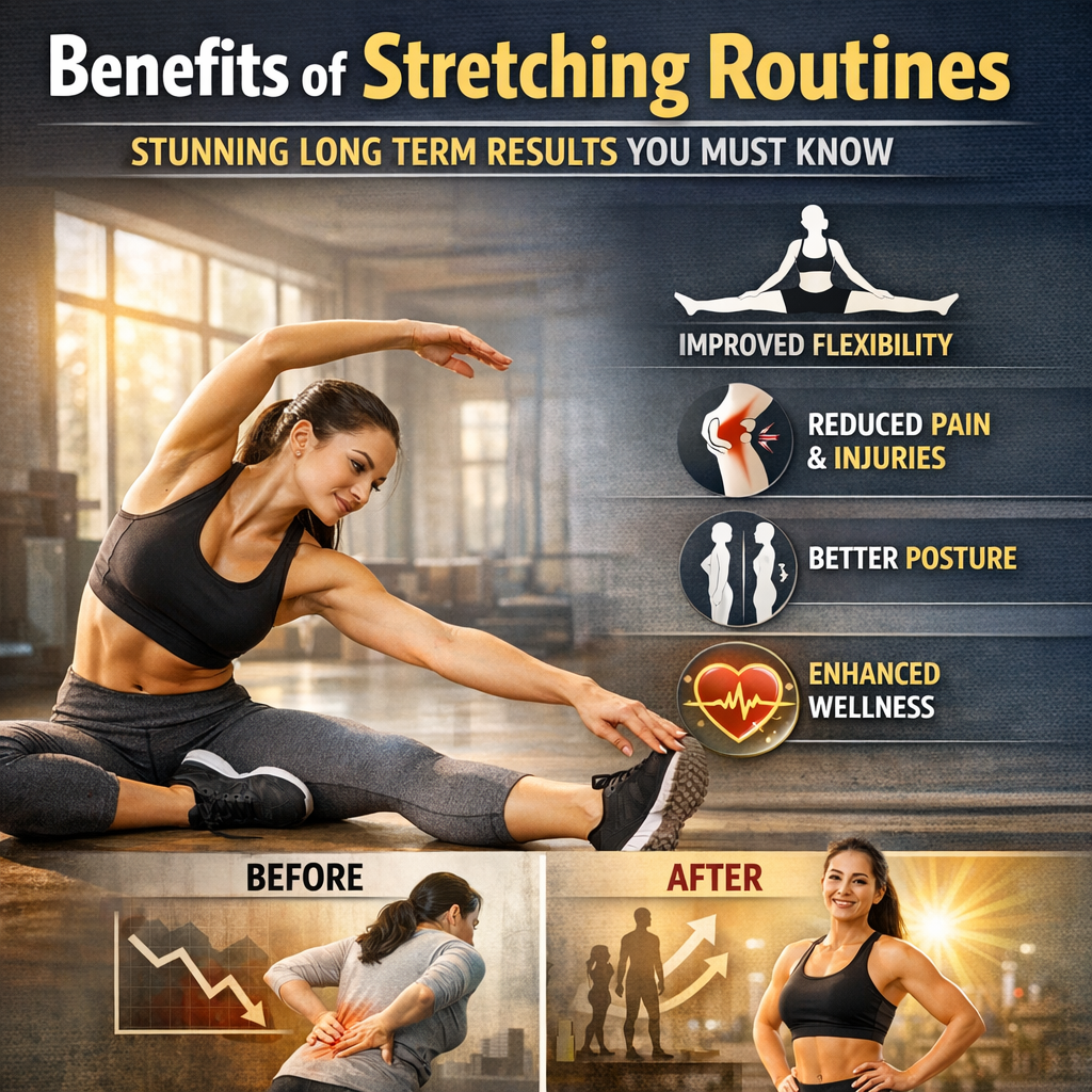 Illustration of Benefits of Stretching Routines: Stunning Long Term Results You Must Know