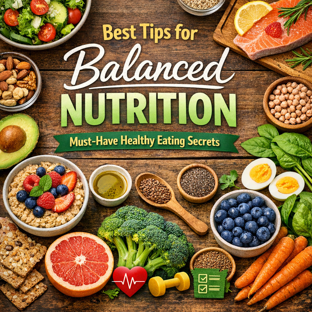 Illustration of Best Tips for Balanced Nutrition: Must-Have Healthy Eating Secrets