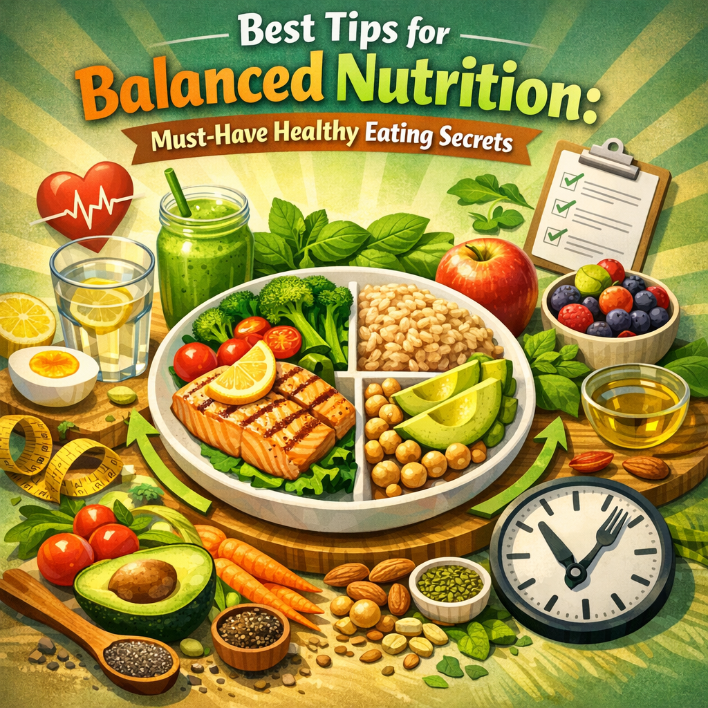 Illustration of Best Tips for Balanced Nutrition: Must-Have Healthy Eating Secrets