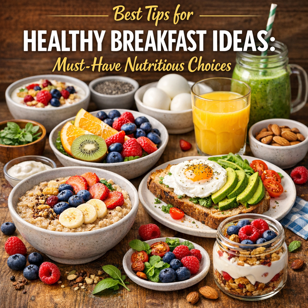 Illustration of Best Tips for Healthy Breakfast Ideas: Must-Have Nutritious Choices