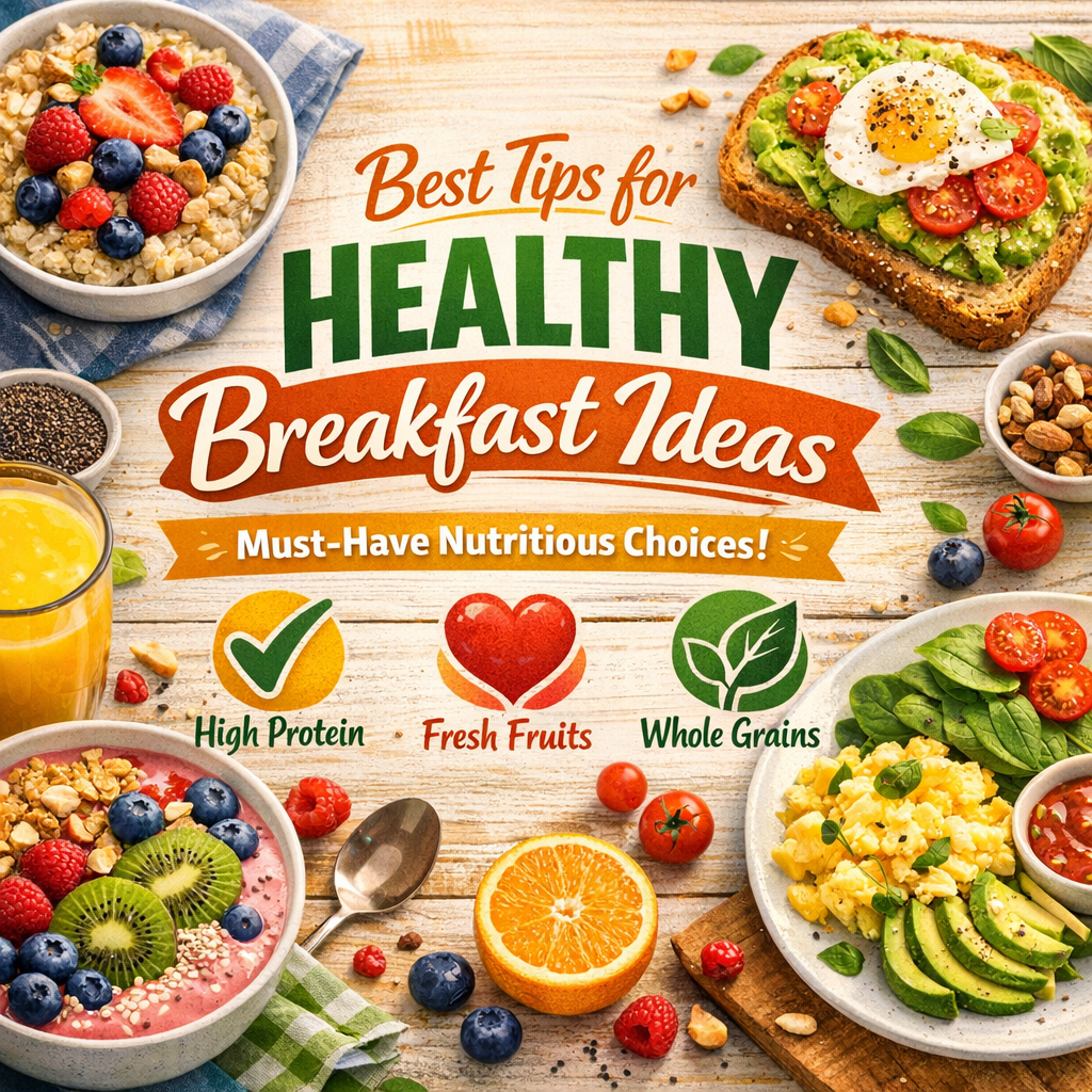Illustration of Best Tips for Healthy Breakfast Ideas: Must-Have Nutritious Choices