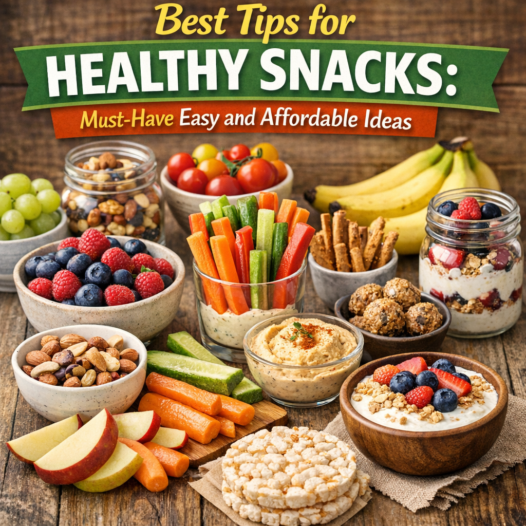 Illustration of Best Tips for Healthy Snacks: Must-Have Easy and Affordable Ideas