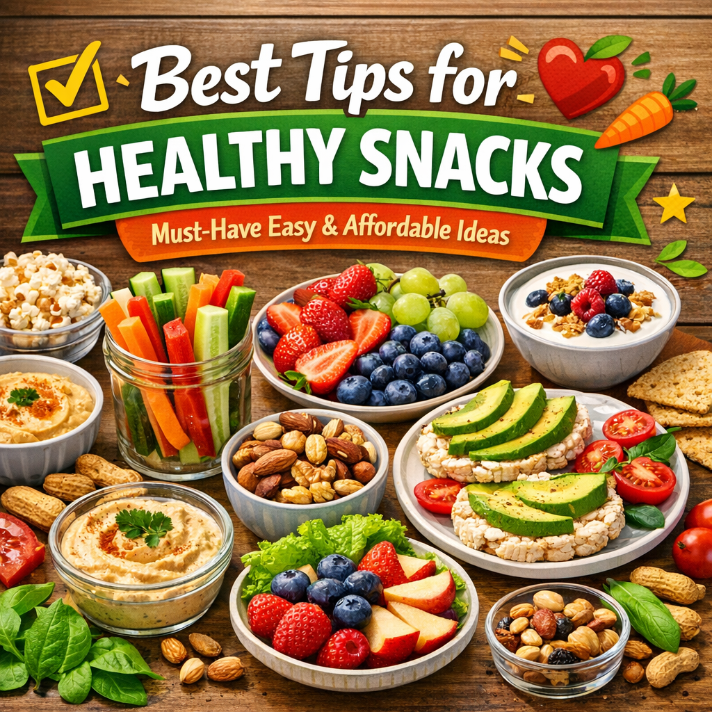Illustration of Best Tips for Healthy Snacks: Must-Have Easy and Affordable Ideas