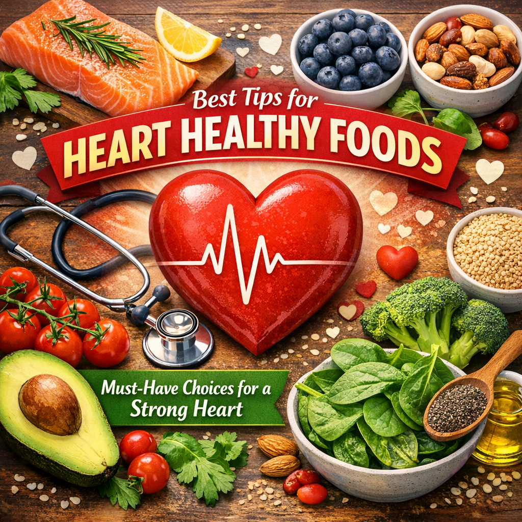 Illustration of Best Tips for Heart Healthy Foods: Must-Have Choices for a Strong Heart
