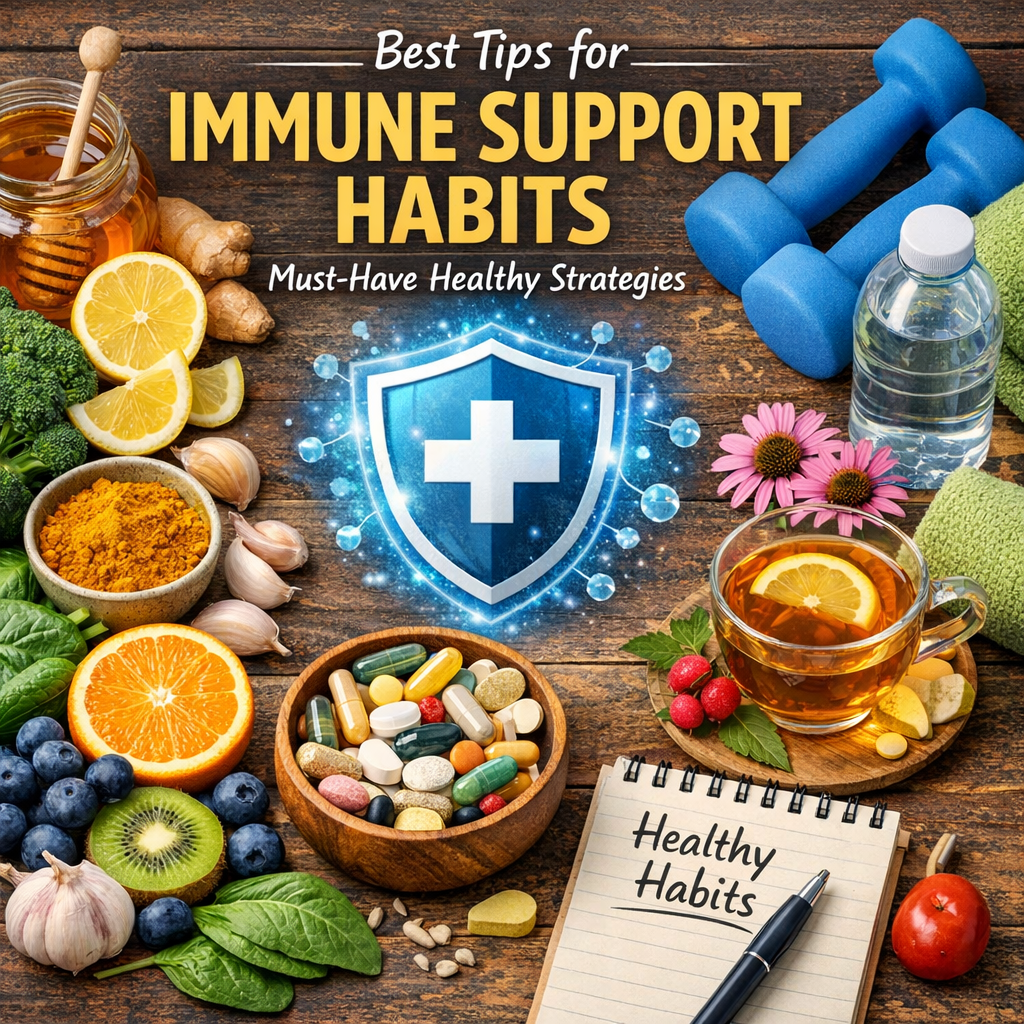 Illustration of Best Tips for Immune Support Habits: Must-Have Healthy Strategies