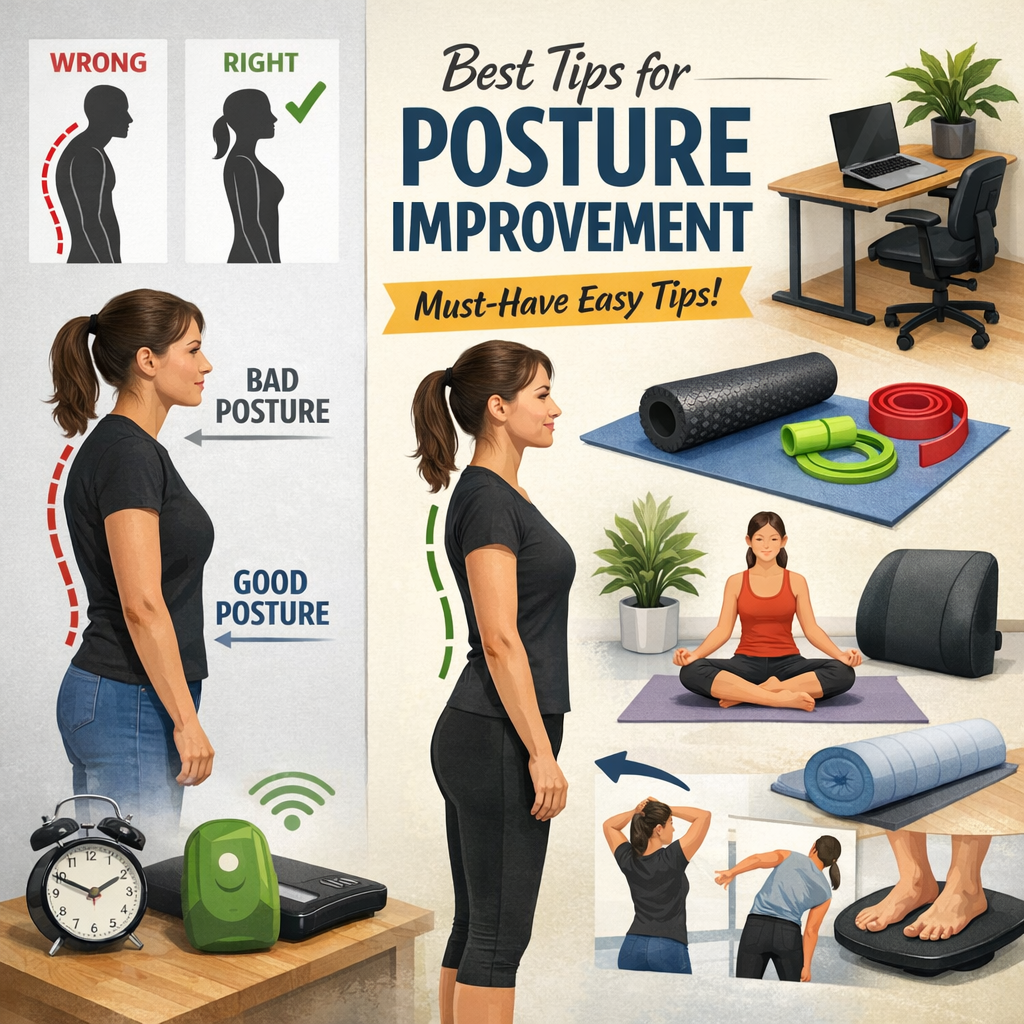 Illustration of Best Tips for Posture Improvement: Must-Have Easy Posture Improvement Tips
