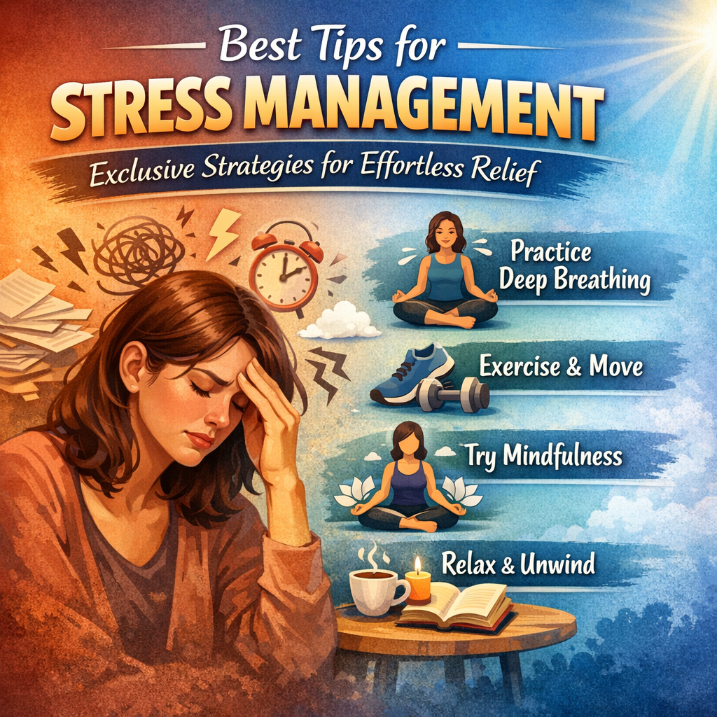 Illustration of Best Tips for Stress Management: Exclusive Strategies for Effortless Relief