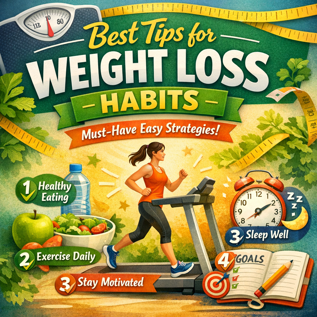 Illustration of Best Tips for Weight Loss Habits: Must-Have Easy Strategies