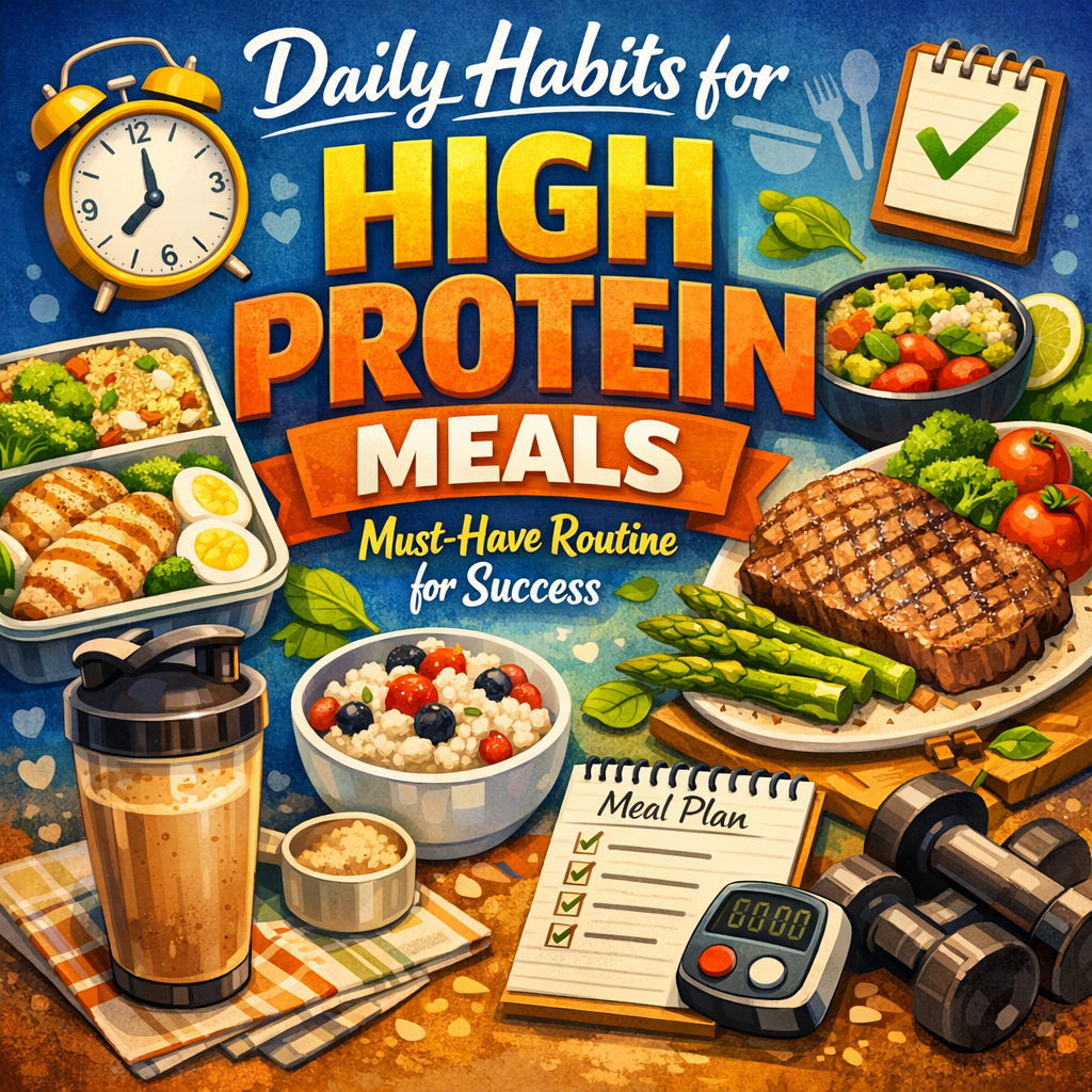 Illustration of Daily Habits for High Protein Meals: Must-Have Routine for Success