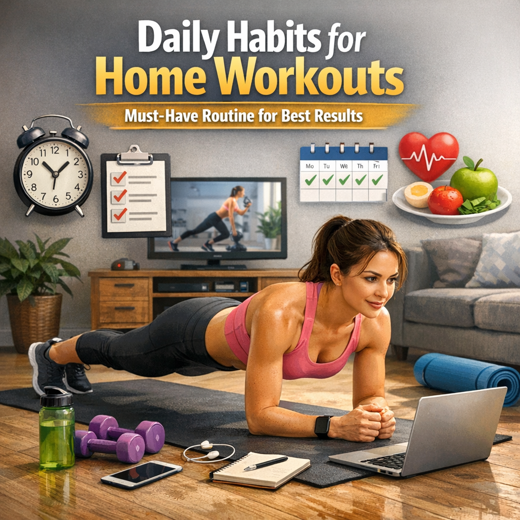 Illustration of Daily Habits for Home Workouts: Must-Have Routine for Best Results