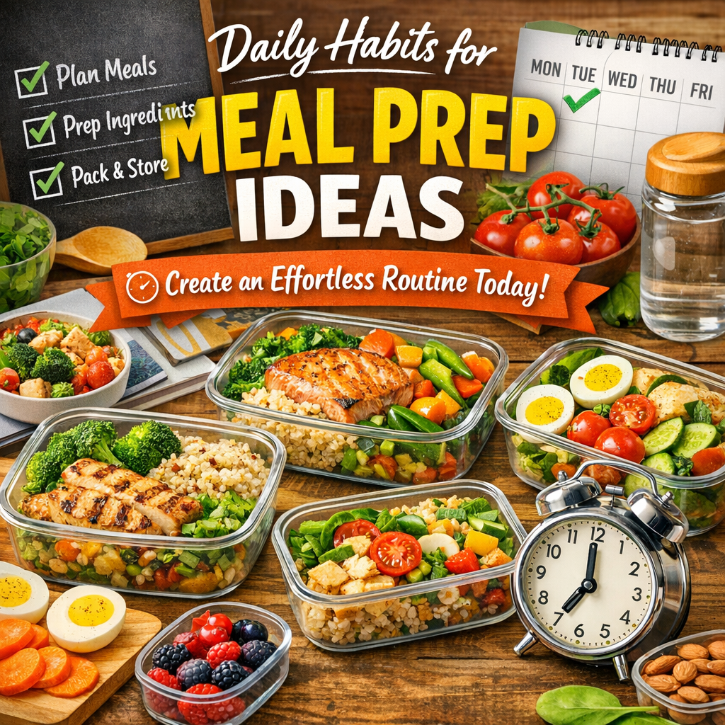 Illustration of Daily Habits for Meal Prep Ideas: Create an Effortless Routine Today