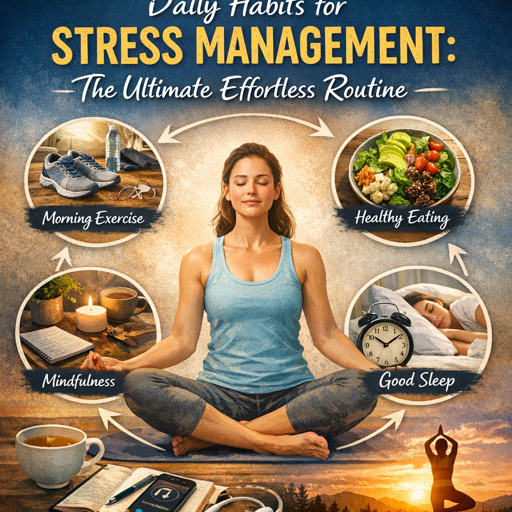 Illustration of Daily Habits for Stress Management: The Ultimate Effortless Routine