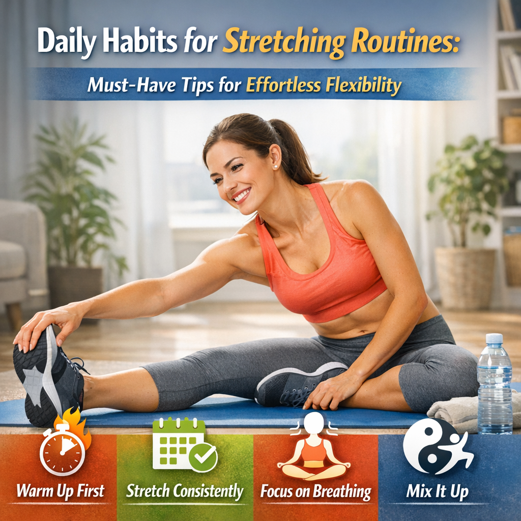 Illustration of Daily Habits for Stretching Routines: Must-Have Tips for Effortless Flexibility
