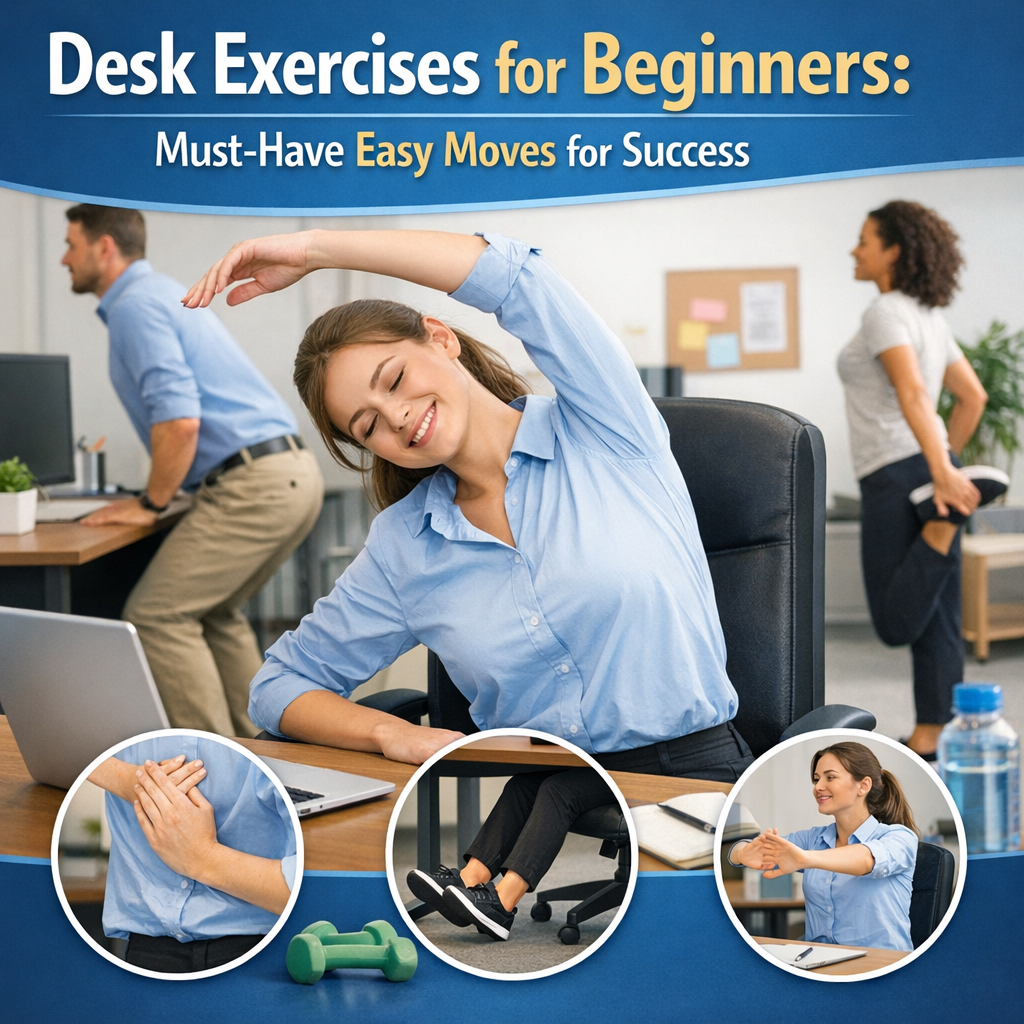 Illustration of Desk Exercises for Beginners: Must-Have Easy Moves for Success