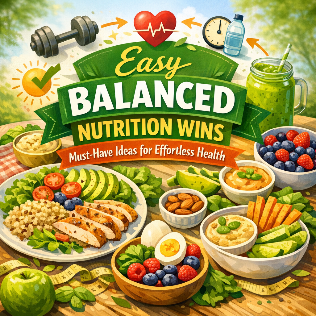 Illustration of Easy Balanced Nutrition Wins: Must-Have Ideas for Effortless Health