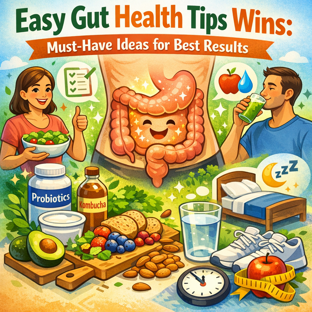 Illustration of Easy Gut Health Tips Wins: Must-Have Ideas for Best Results