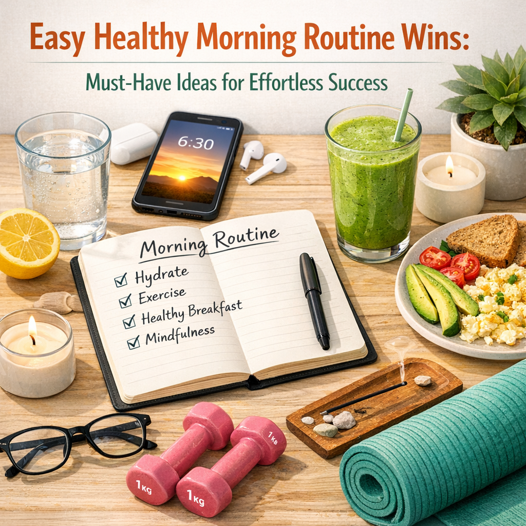 Illustration of Easy Healthy Morning Routines Wins: Must-Have Ideas for Effortless Success