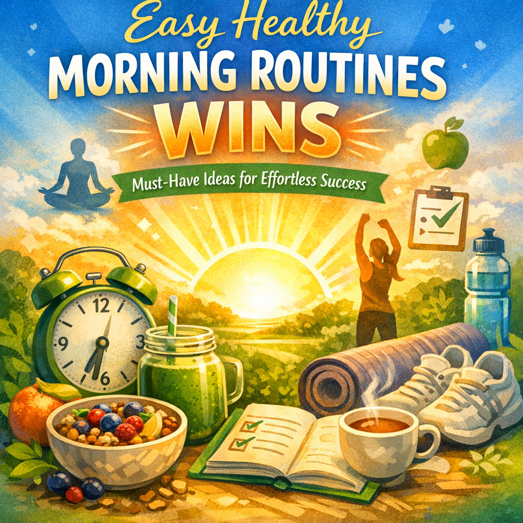 Illustration of Easy Healthy Morning Routines Wins: Must-Have Ideas for Effortless Success