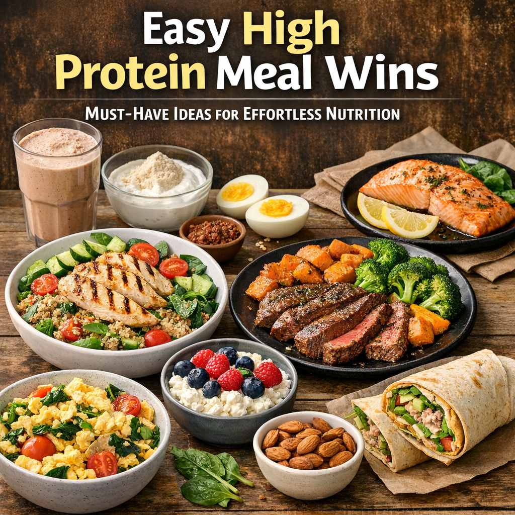 Illustration of Easy High Protein Meals Wins: Must-Have Ideas for Effortless Nutrition