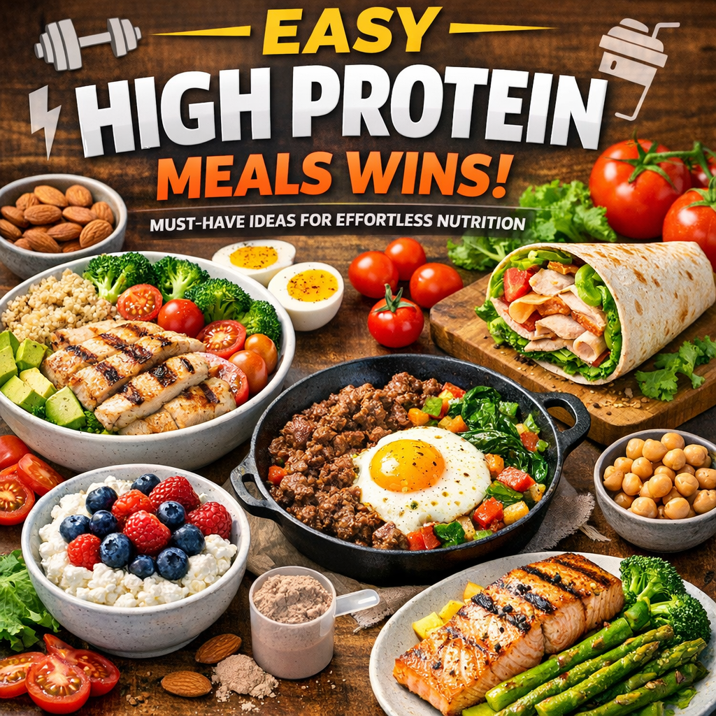 Illustration of Easy High Protein Meals Wins: Must-Have Ideas for Effortless Nutrition