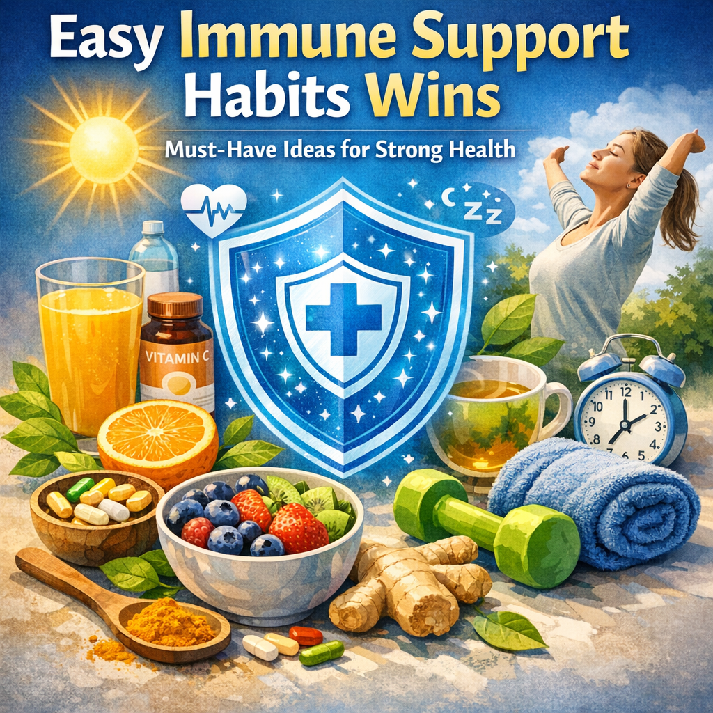 Illustration of Easy Immune Support Habits Wins: Must-Have Ideas for Strong Health