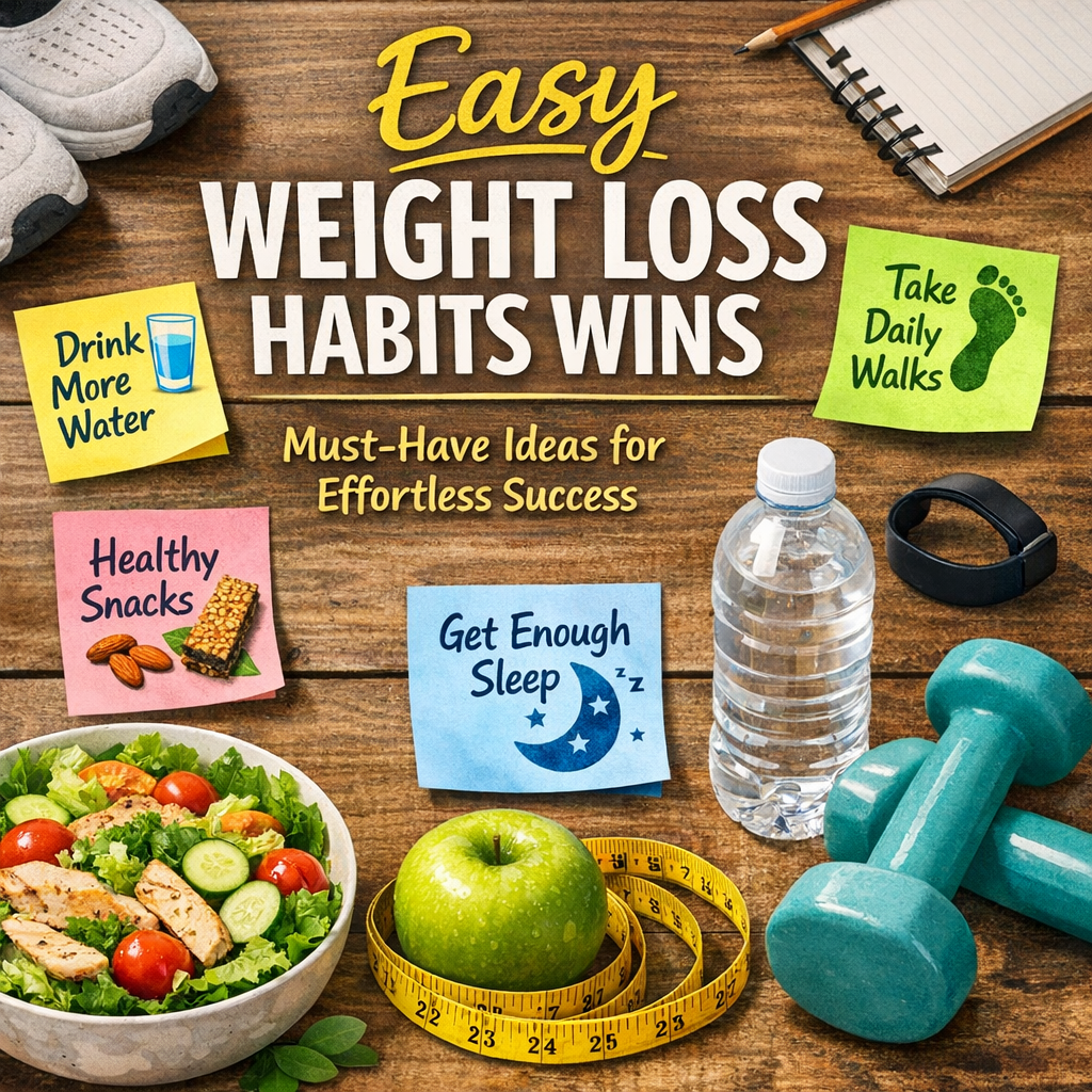 Illustration of Easy Weight Loss Habits Wins: Must-Have Ideas for Effortless Success