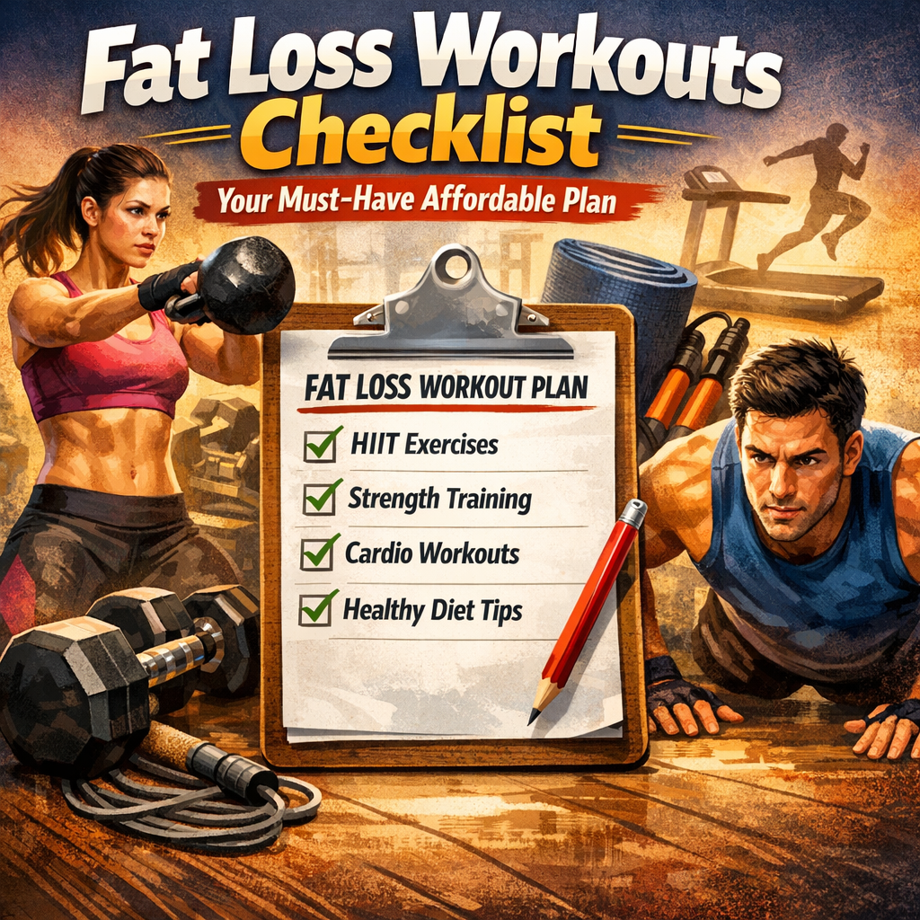 Illustration of Fat Loss Workouts Checklist: Your Must-Have Affordable Plan