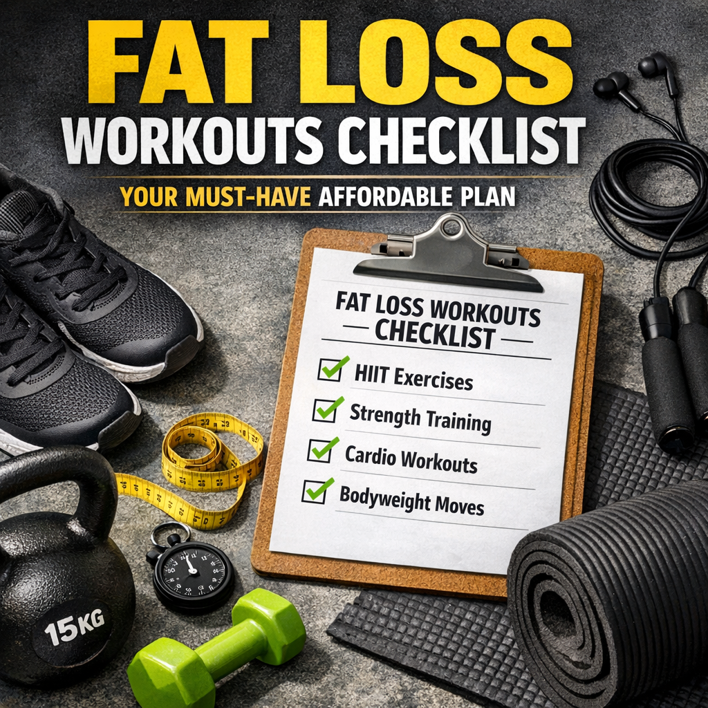 Illustration of Fat Loss Workouts Checklist: Your Must-Have Affordable Plan