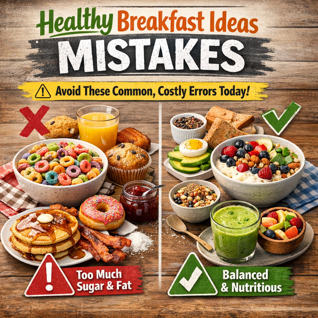 Illustration of Healthy Breakfast Ideas Mistakes: Avoid These Common, Costly Errors Today