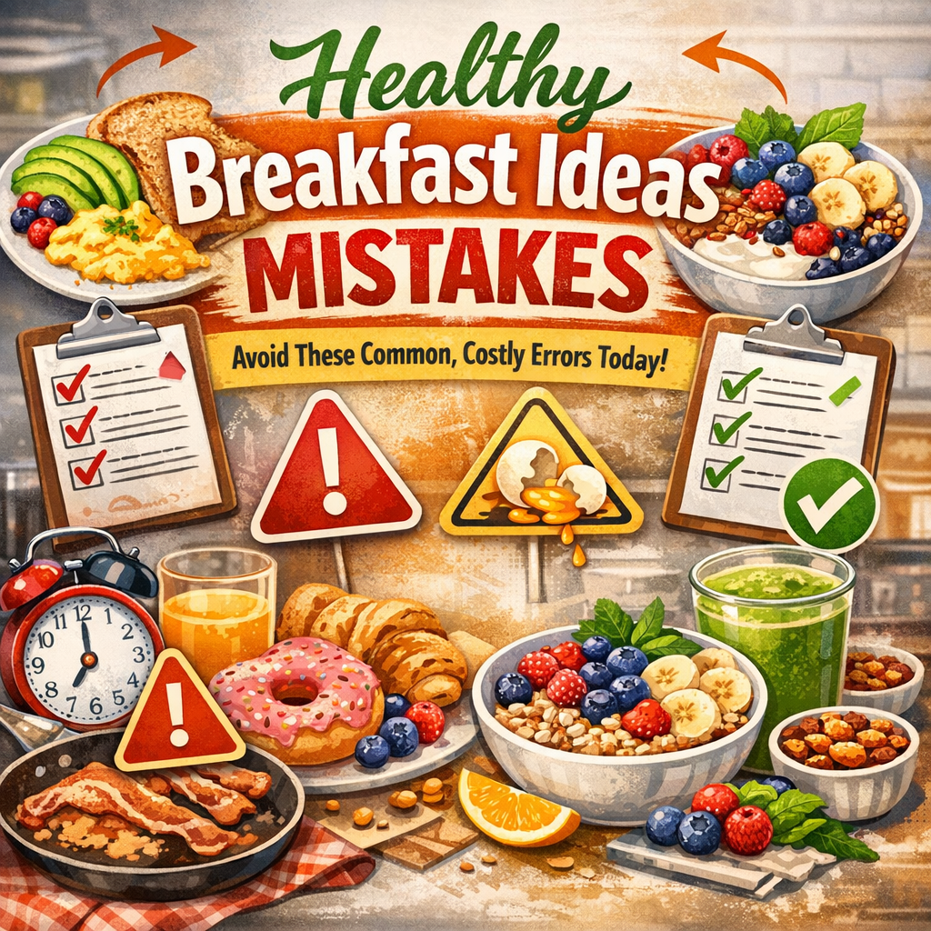Illustration of Healthy Breakfast Ideas Mistakes: Avoid These Common, Costly Errors Today