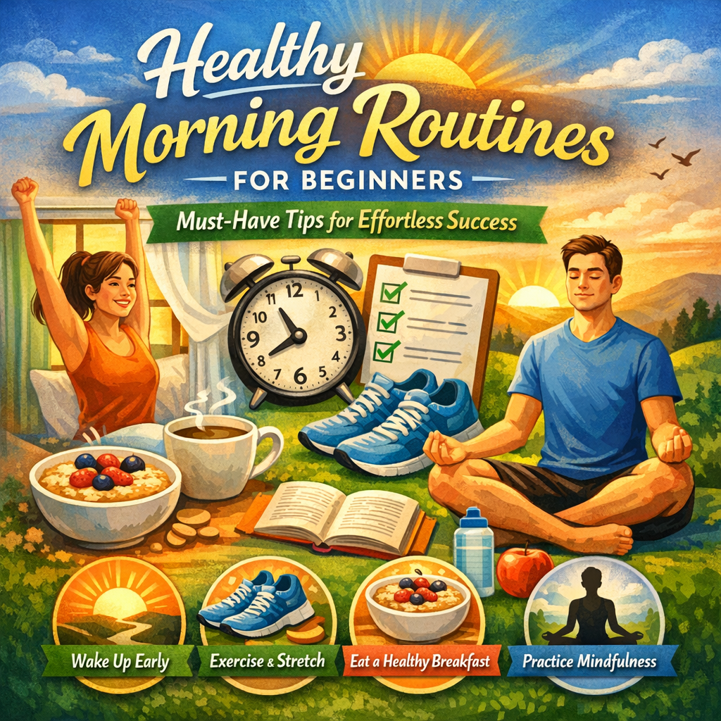 Illustration of Healthy Morning Routines for Beginners: Must-Have Tips for Effortless Success