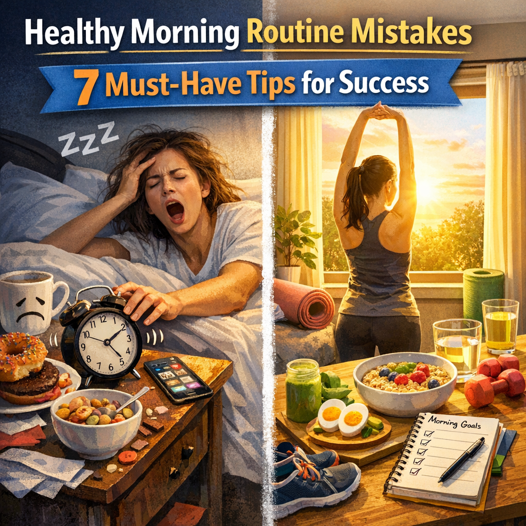 Illustration of Healthy Morning Routines Mistakes: 7 Must-Have Tips for Success
